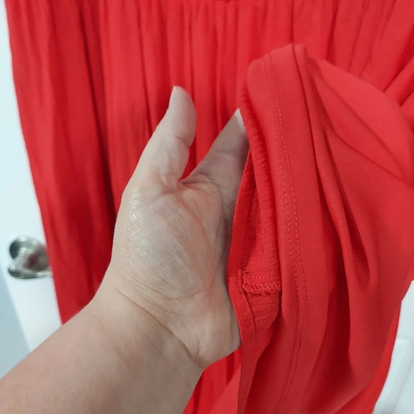 NWT Torrid Scarlett Red Crochet Lace Crinkle Gauze Sleeveless Dress in Size 26 - Picture 12 of 14